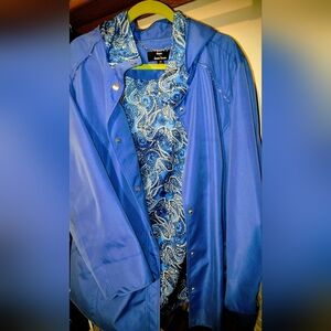 dennis basso Blue Paisley Lined Jacket